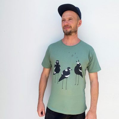 Singing Magpies Kashmir Mens Tee