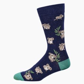  Mens Koala Navy Bamboo Sock