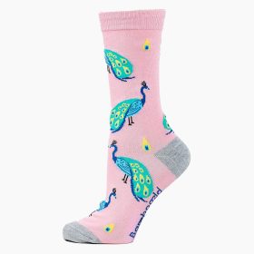  Womens Peacock Pink Bamboo Sock
