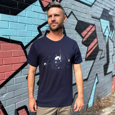 Ripples In Space Navy Mens Tee