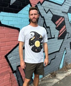 Sound Wave Grey Marle Mens Tee