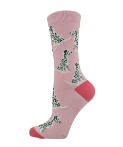 Bamboozld: Womens Spottydog Pink Bamboo Sock