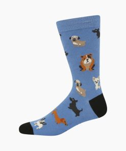 Bamboozld: Mens Yappy Days Blue Bamboo Sock